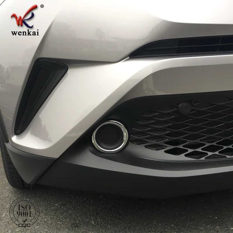 ABS Chrome For TOYOTA C-HR CHR 2017 2018 accessories Car front fog lampshade cover frame Trim Sticker car Styling 2pcs