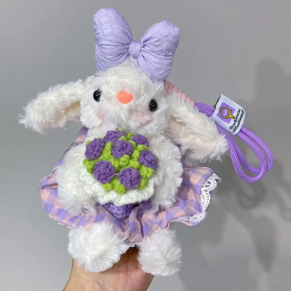 Kreatywny Królik Zawieszka Opadające Uszy Kokardka Kreskówkowa Dekoracja Wisząca Prezent