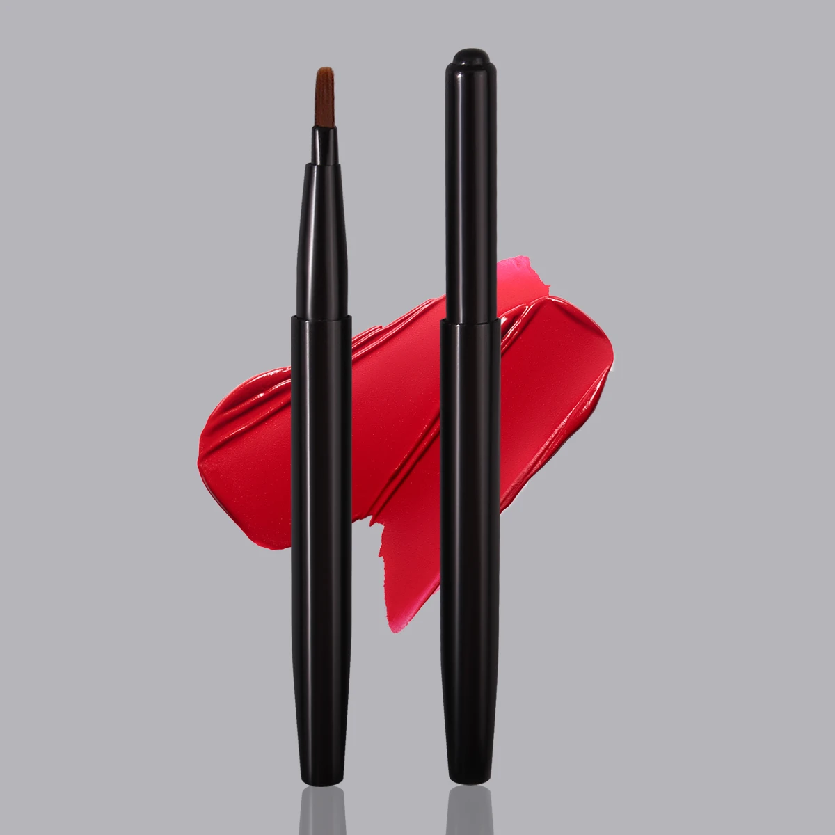 2 Stück neue tragbare, einziehbare Lippenpinsel mit weichen Borsten und Deckel, spezieller Make-up-Lippenstiftpinsel, multifunktionales Schönheitswerkzeug