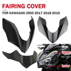 Motorcycle Upper Lower Headlight Cover Front Beak Nose Cone Extension Fairing Winglets For Kawasaki Z900 Z 900 2017 2018 2019