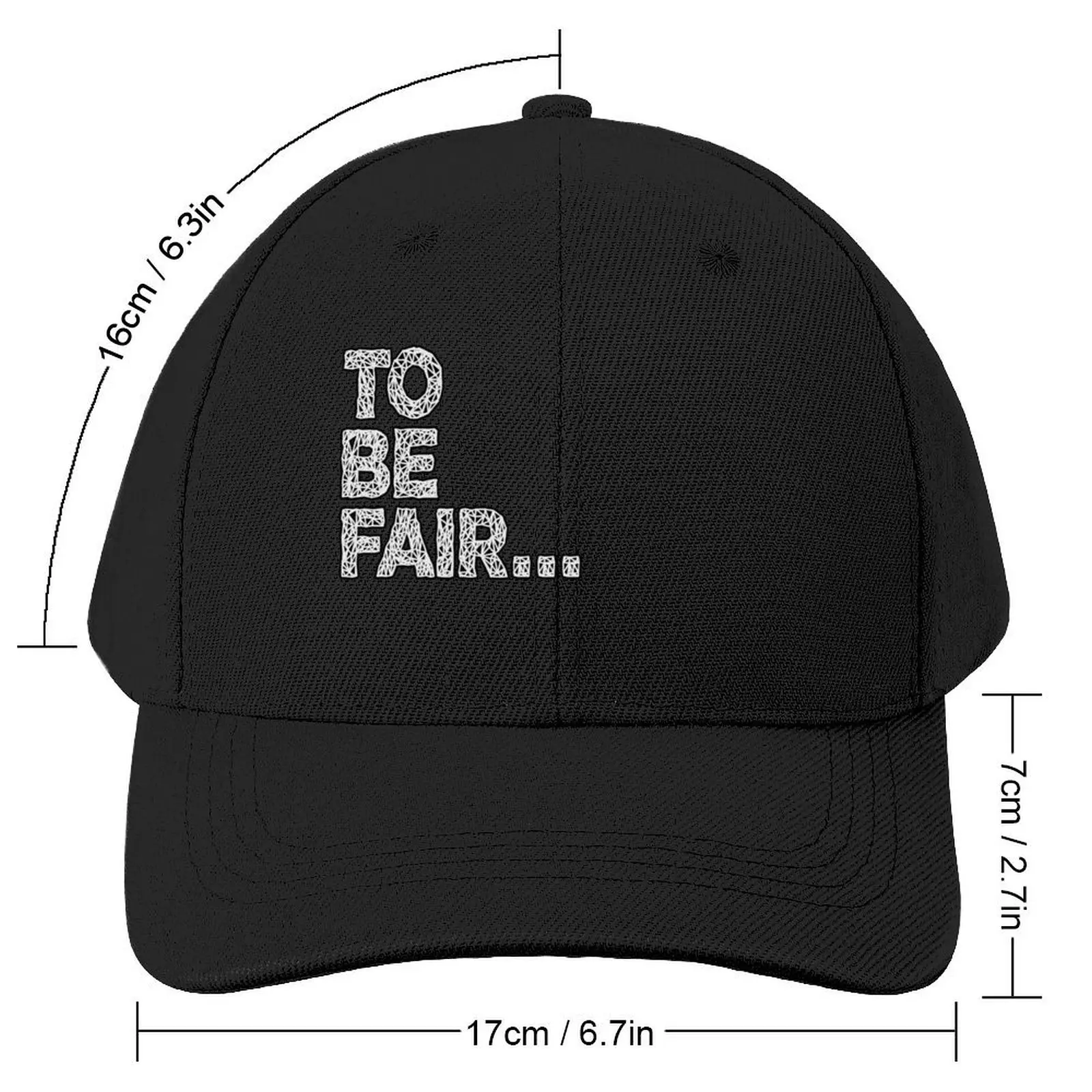 TO BE FAIR Baseball Cap Luxury Brand Visor Rave hiking hat Men's Caps Women's