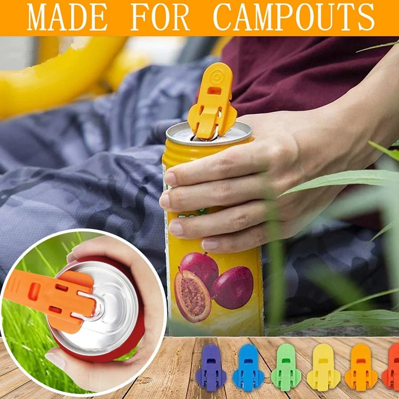 24 PCS Manual Easy Can Opener Colorful Drink Can Protector Cap Leakproof Soda Top Ring Opener Tool For Cokes Beer Tab