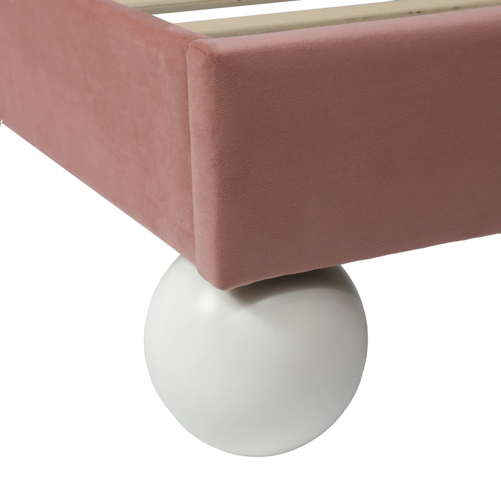 PINGGO Kinderbett, Einzelbett, 90 x 200 cm, Samt-Kopfteil in Fliegenform, Farbe, verstellbares LED-Licht, stabile Latten, ohne Matratze – Detail 22