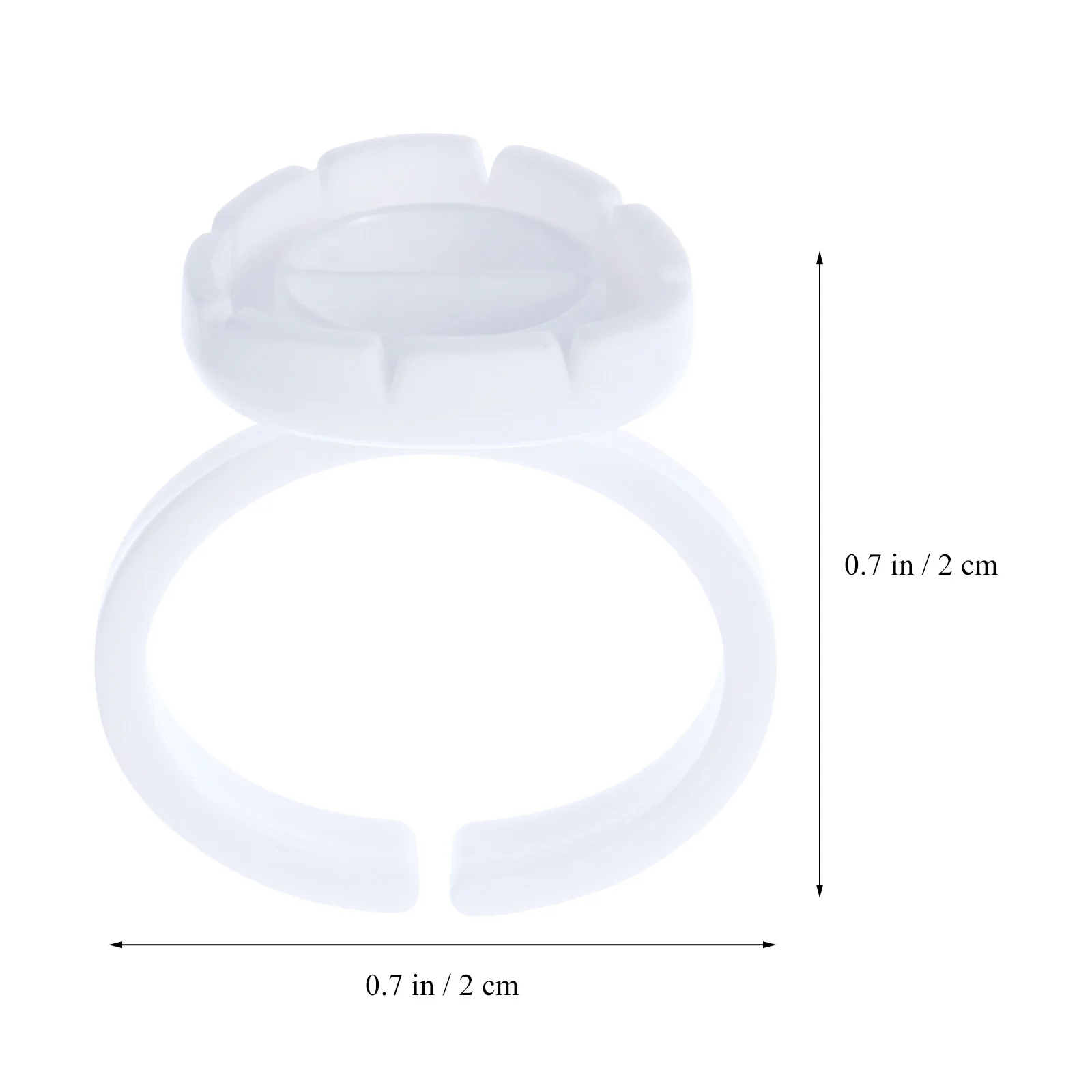 

100Pcs Lash Ring Cup for Eyelash Grafting High Quality Easy to Clean Reliable Makeup Tool Lash Ring Cup Makeup Tool