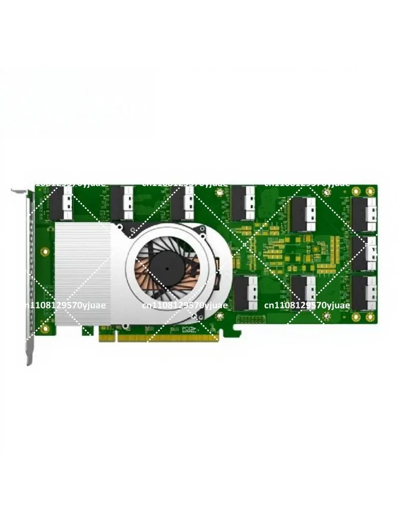 

PCIe 4.0 x16 10-Port SFF8654 8i U.2 NVMe Expansion Card for Server Storage