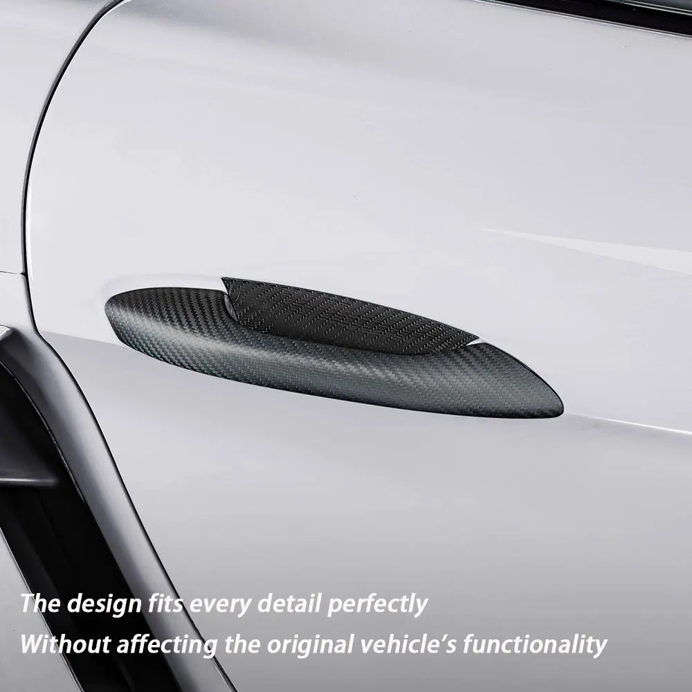 

Real Carbon Fiber Car Exterior Modification Door Handle Cover Sticker For Porsche 718 911 Cayman Boxster 2016 2017 2018-2024