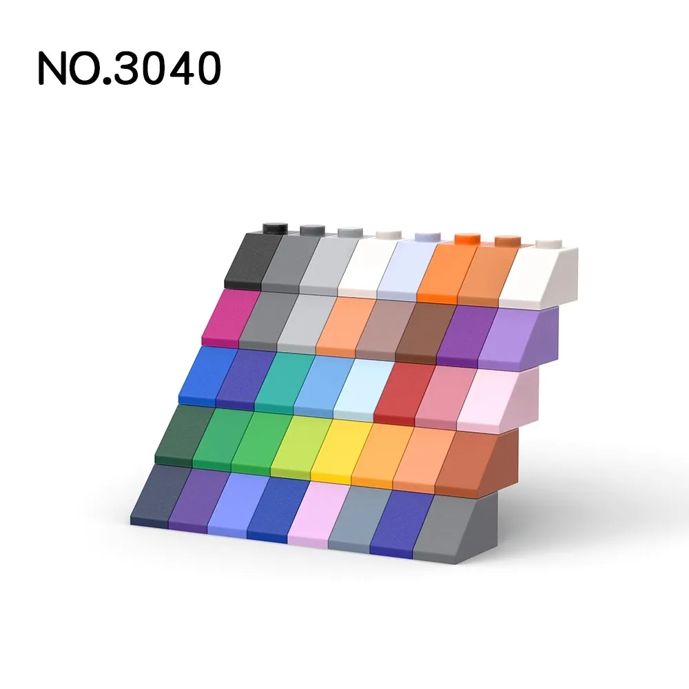 20Pcs MOC Parts 3040 Slope 45° 2 x 1 Compatible Bricks DIY Assmble Building Blocks Particle Kid Puzzle Brain Toy Gift