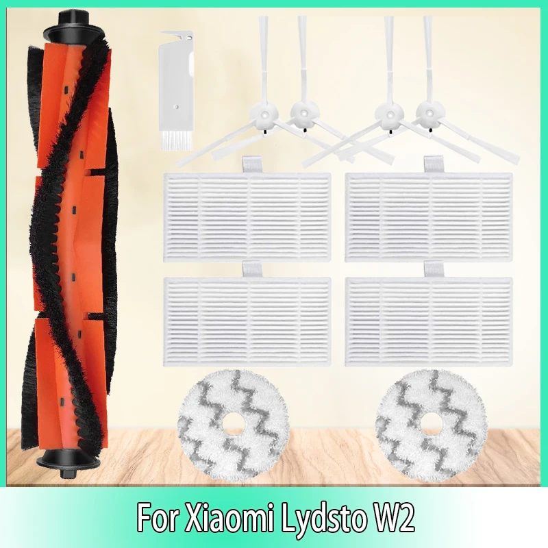 Запчасти для робота-пылесоса Xiaomi Lydsto W2, швабра с фильтром НЕРА, боковая круглая щетка, аксессуары