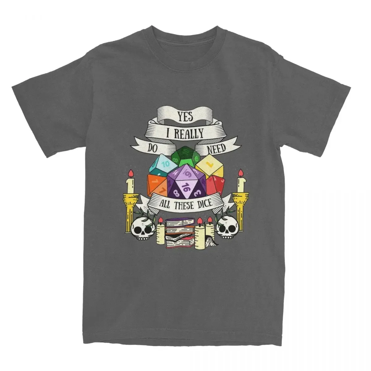 New fashion heavyweight Hot Sale vintage Hipster Dungeon And Dragon Dice T Shirt for Men 100% Cotton Dnd Game Tee Shirt Clothing