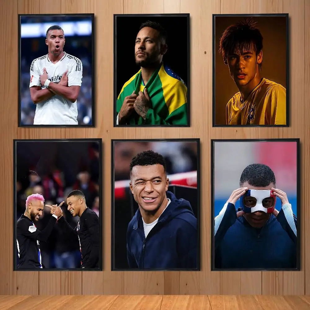 

Reconciliation Neymar Jr Kylian Mbappe Poster HD Art Wall Waterproof Home Living Room Bedroom Bar Aesthetic Decoration