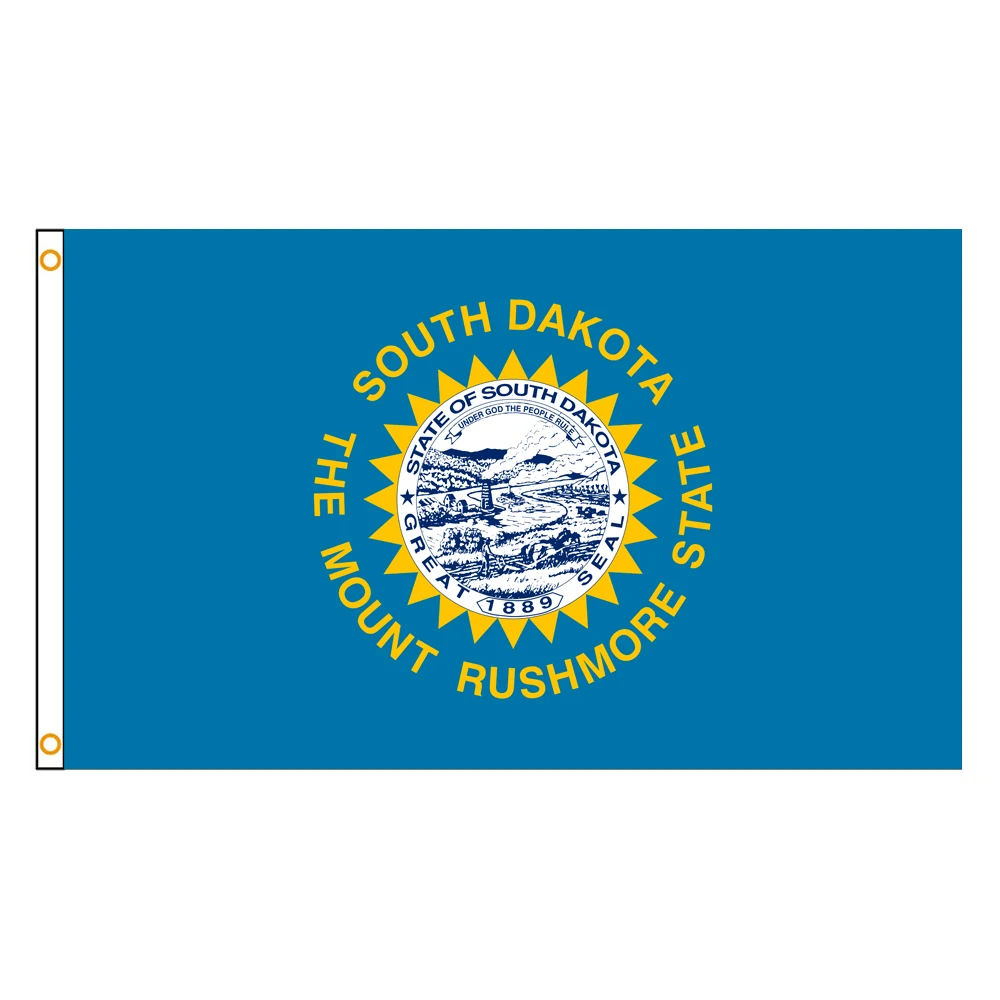 60×90 90x150 120×180CM South Dakota state usa Flag Polyester Printed Banner Tapestry For Decor