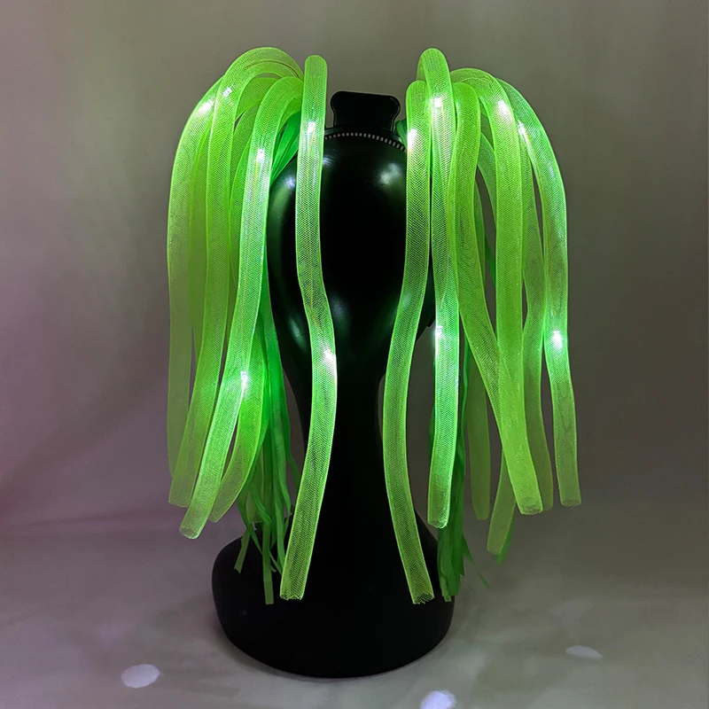 Cosplay Luminous Hose Hair Headband Costume Accessories Big Hair Decorative Headgear For Boys Girls