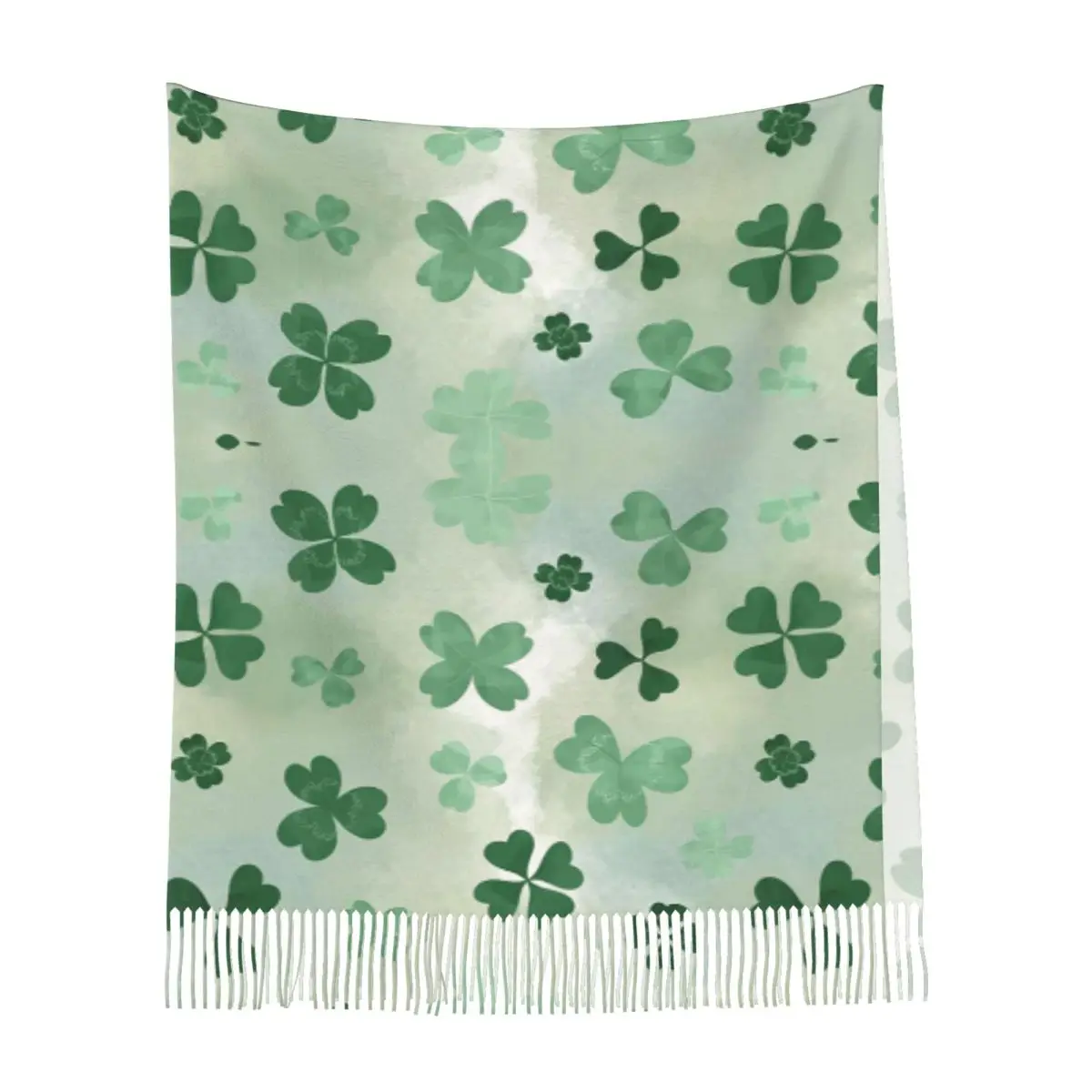 أربع أوراق C-Clover-S نمط وشاح شرابة الأوشحة للنساء شالات دافئة ناعمة ويلتف كبير الخريف الشتاء شال التفاف