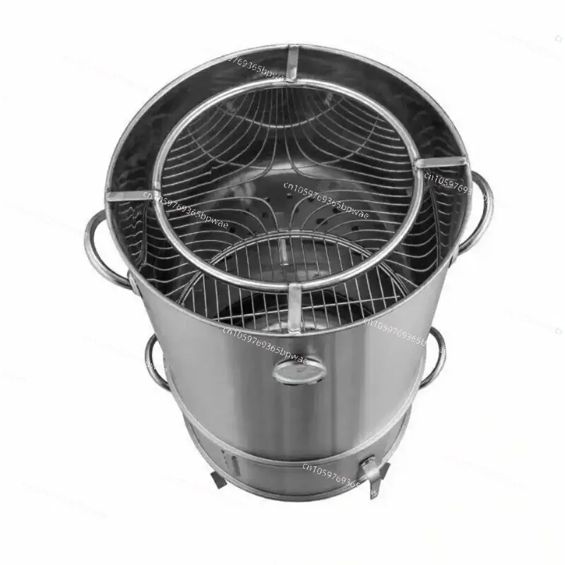 40-Inch Wide Charcoal BBQ Grill - Commercial Stainless Steel Rotisserie Oven for Chicken Duck & Lamb Skewers