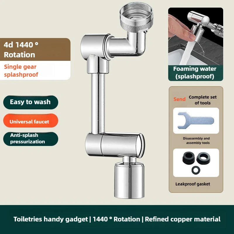 

Universal 1080° Rotation Faucets Extender Sprayer Head Kitchen Robot Arm Extension Faucet Aerator Mixer Bubbler Water Tap Nozzle