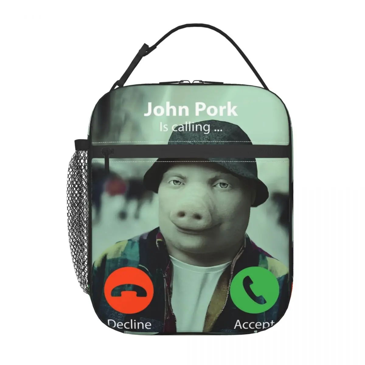 

John Pork Is Calling Funny Meme Insulated Lunch Bag Food Container Bags Portable Cooler Thermal Lunch Boxes For Work