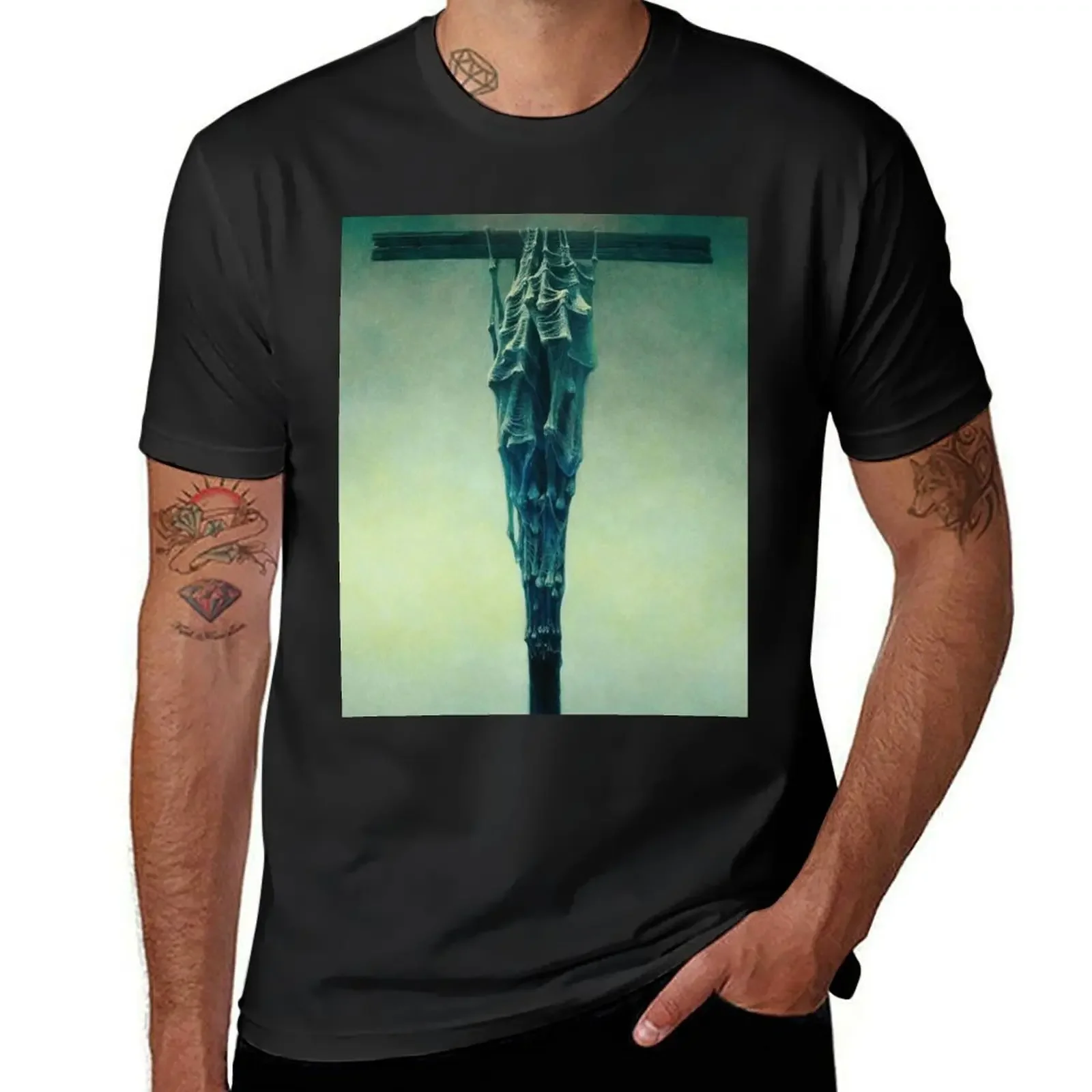 Beksinski - Zdzis?aw Beksiński Creepy art, Horror art, Weird art T-Shirt animal prinfor boys blanks mens t shirts pack