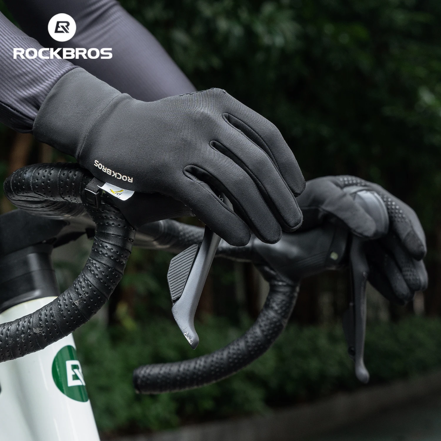 ROCKBROS Fahrradhandschuhe, Vollfinger, stoßdämpfend, für Herren und Damen, leichte Fahrradhandschuhe mit Touchscreen-Funktion, MTB- und Rennradhandschuhe.