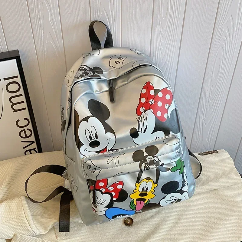 Disney Mickey Mouse Kindergarten Handbag Cartoon Girl Schoolbag Minnie Girl Travel Storage Bag Backpack