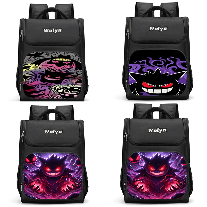 Mochila grande Anime Gengars para criança, bolsa escolar para meninos e meninas, durável e multi compartimentista, bolsa de viagem para homens e mulheres