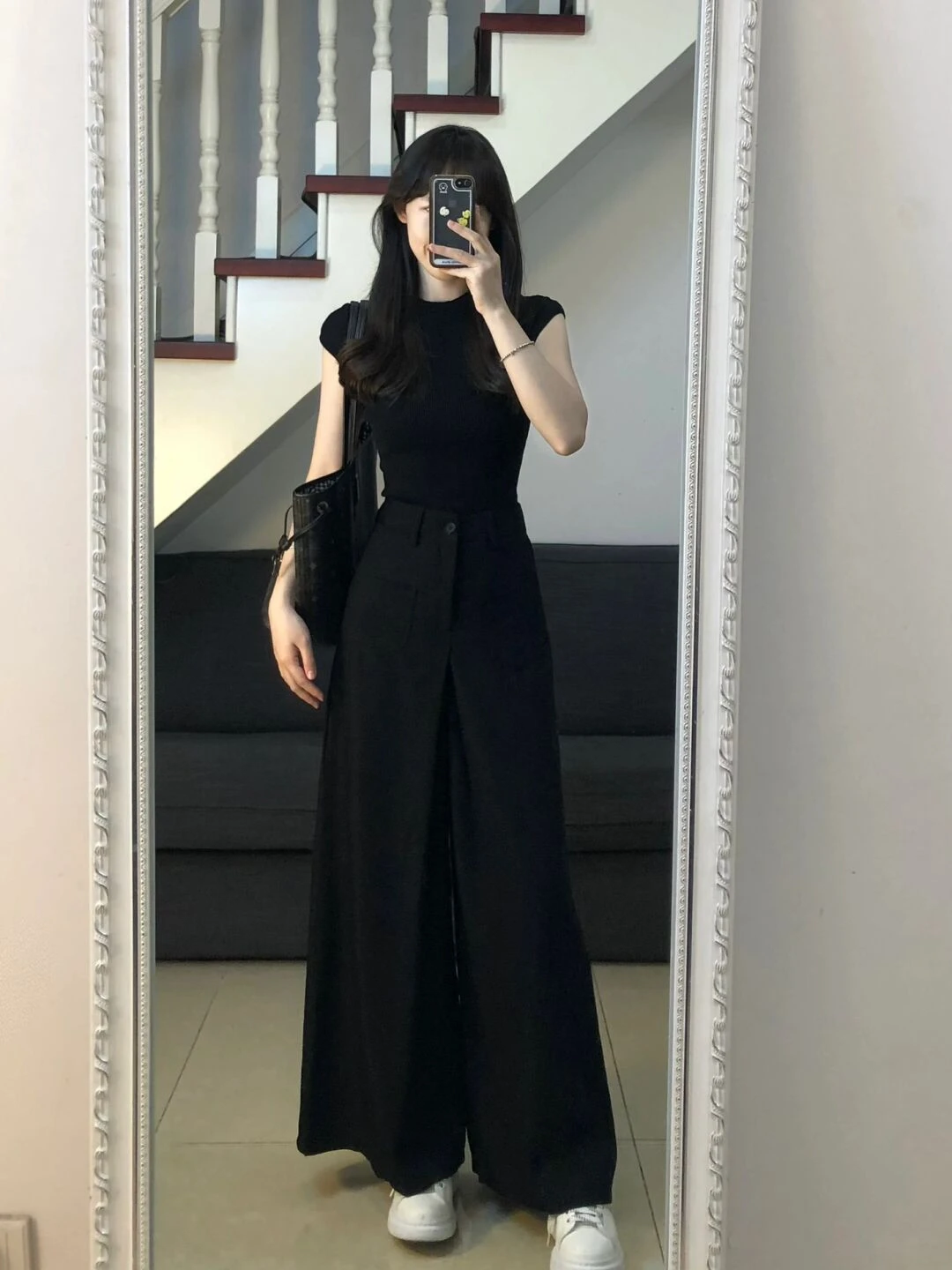 

Женские брюки с высокой талией, широкие, свободного кроя, больших размеров, повседневные, струящиеся, длинные, на весну, осень, зиму, модные