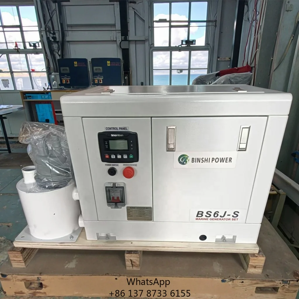 

Super Mini 6KW 10KW 13KW 15KW 50hz 60hz Marine Diesel Generator Set Sea Water Cooled Power Generator For Boat Yacht