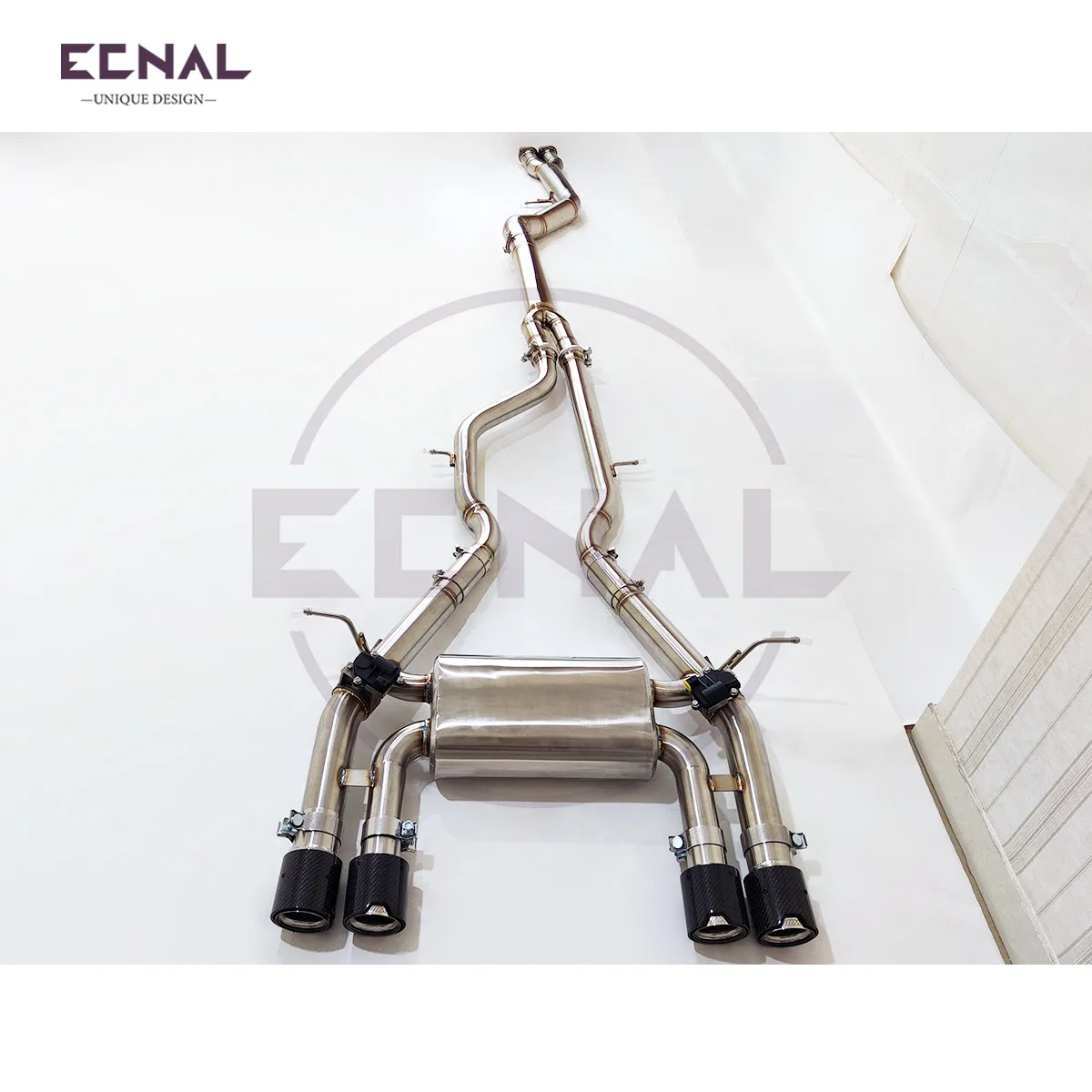 

ECNAL EXHAUST for BMW F80 F82 M3 M4 High Performance T304 Stainless Steel 89mm 3.5Inch Single Tube Sports Valve Exhaust System