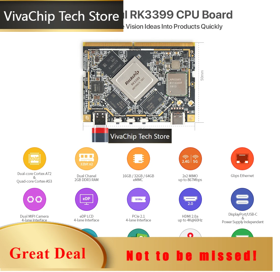 VivaCTSOM-RK3399chip Board Store