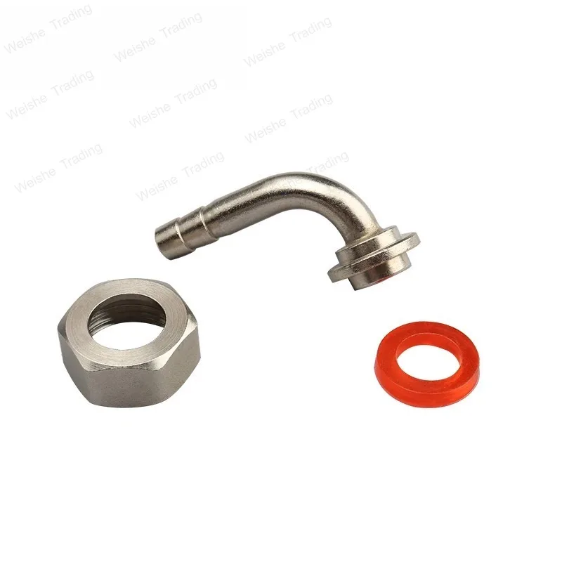 

Draft Beer Faucet Connectors- 90° Tailpiece Elbow + Hex Nut + Washer,Beer Tap Faucet Tail Pipe Conversion Kits 8mm kettle Inlet