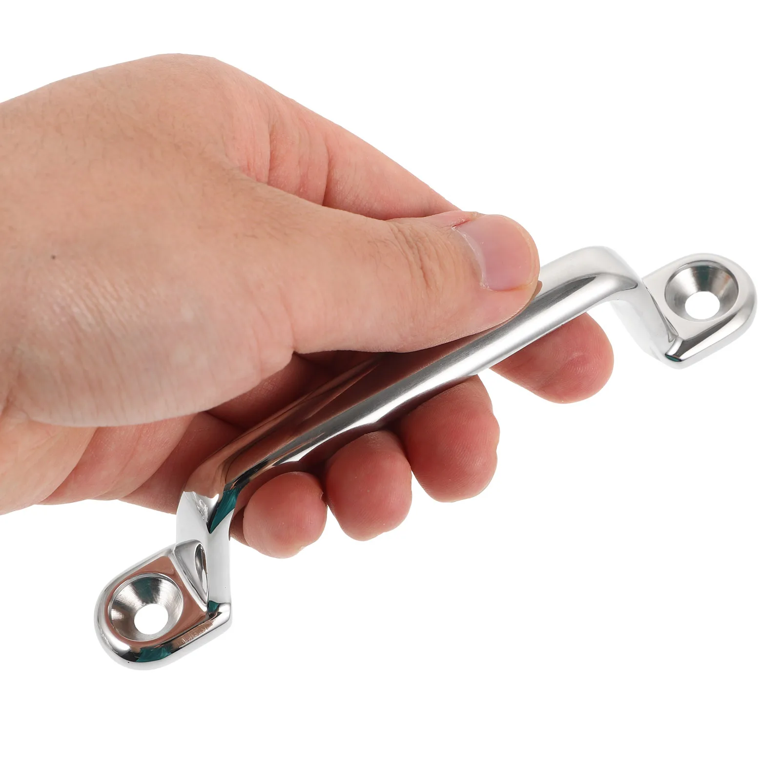 

Stainless Steel Handle 113mm Hole Spacing Durable Grab Bar for Bathroom Boat Toolbox Elegant Replacement Pull