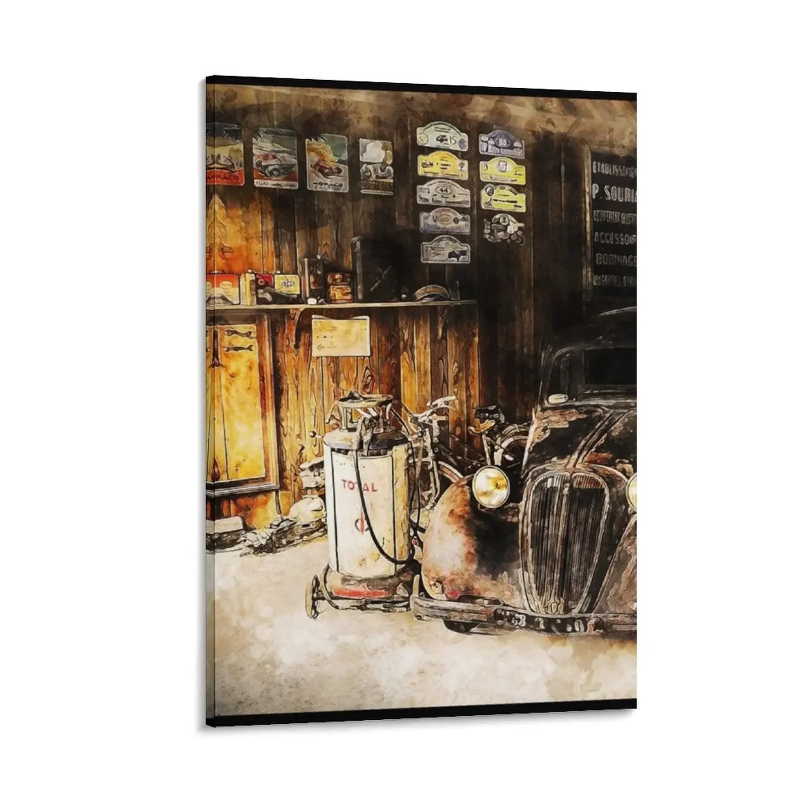 

Antique workshop (old car) Canvas Painting wall art anime Paintings home and decoration