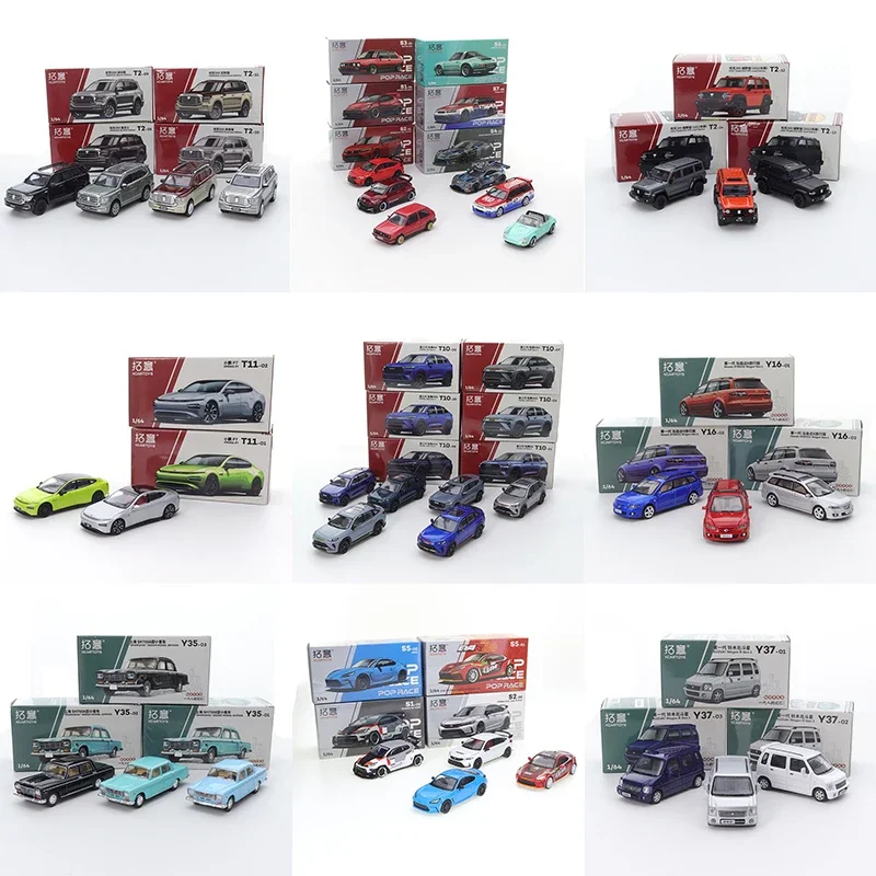 Koleksi XCarToys 1/64 POP RACE Die-casting mobil logam campuran mainan Model untuk anak laki-laki sebagai hadiah TANK 300 500 tipe-r