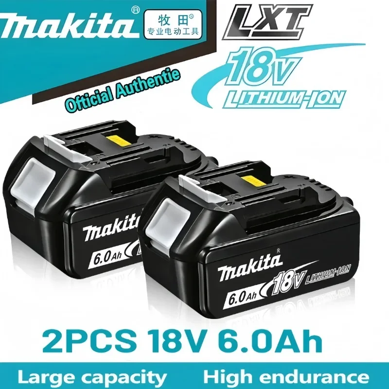 2024 New Makita 6Ah for Makita 18V Power Tool Battery BL1840 BL1830B BL1850B BL1850 BL1860 BL1815 Replacement Lithium Battery