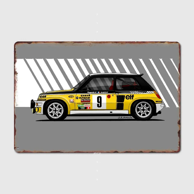 Classic car winner of the Monte Carlo Rally Metal Poster Garage Decoration Living Room Cinema Living Room Custom Tin Sign Poster