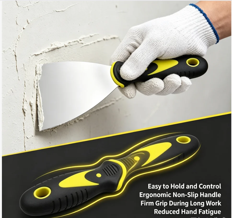 Putty Knife Spackle Knife Paint Scraper Tool No Rusting Perfect for Repairing Drywall Removing Wallpaper Mud Plaster Scraping