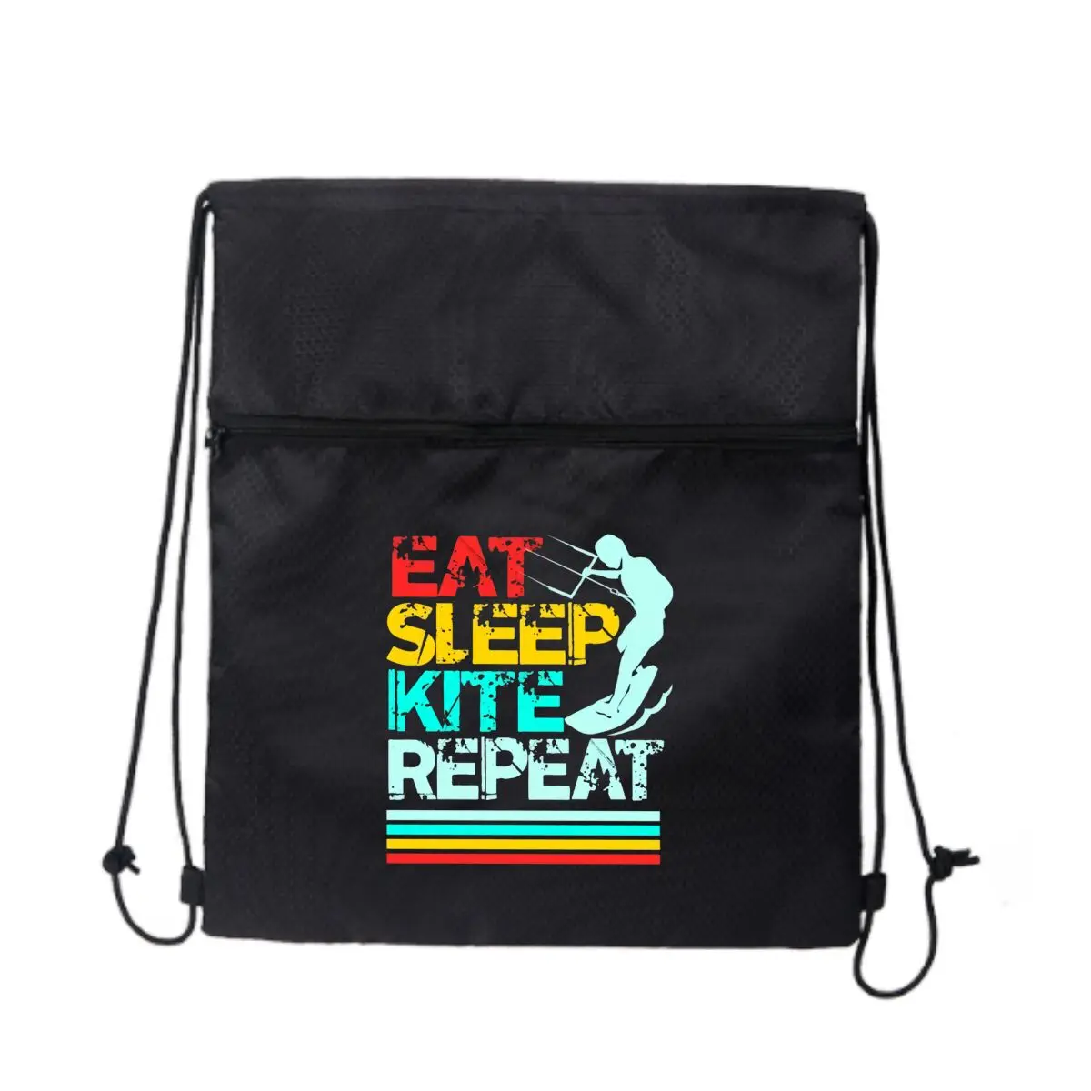 

Kite Repeat Hobby Art Черная минималистичная уличная сумка на молнии на шнурке