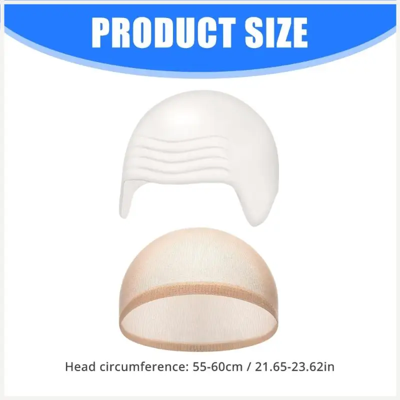 قبعات أصلع مع صافي الشعر هالوين ماكياج رأس البسكويت القبعات أغطية البشر المزيفة ألبسة أزياء أزياء للأطفال للأطفال البالغين
