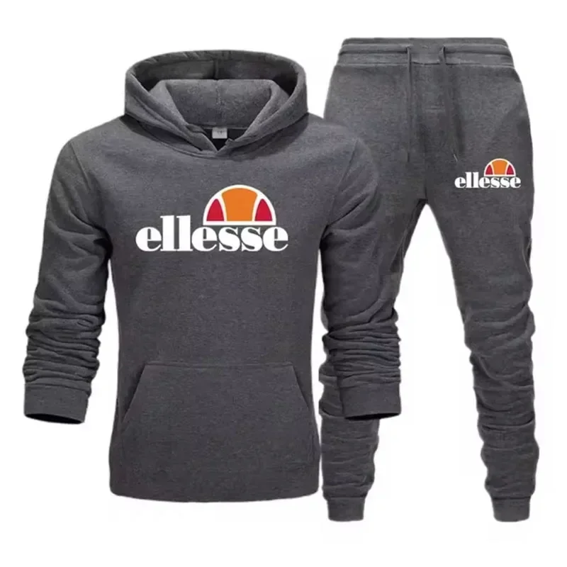 2026 Trendy Hoodie Set Autumn Campus New Stripe Set Trendy Printed Hoodie Casual Pants, Essential for Trendy Men