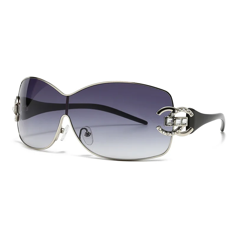 Heiße Designer Neuheit Übergroße Rahmen-Mode Metall Retro Sonnenbrille UV400