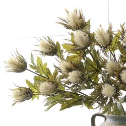 1 PCS Artificial Sea Holly Eryngium Foetidum Flowers Branch Home Wedding Table Room Decoration Gift F1131
