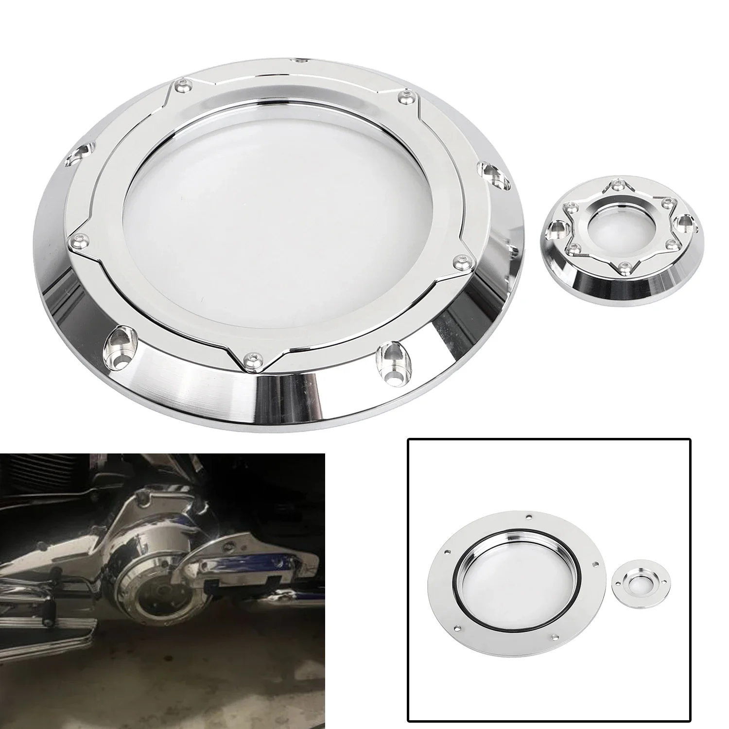 M8 Motor Engine Derby Timing Timer Cover For Harley Street Road Tri Glide King FLTRU FLTRXS FLHTCUTG Ultra Limited FLHTK