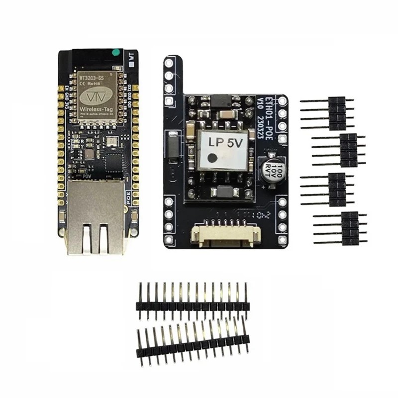 AU61-ETH01-EVO ESP32-C3 Wifi Bluetooth Development Board Ethernet 3 In 1 Iot Gateway Communication Gateway With POE Module