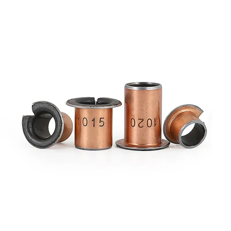 

Boundary Lubrication Flange Copper Bushing Embedded Solid Lubricant for High Temperature and Low Speed Applications Composite