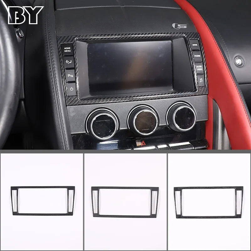 

Car Navigation Screen Frame Decoration Stickers For Jaguar F-Type 2013-2024 Real Carbon Fiber Car Accessories