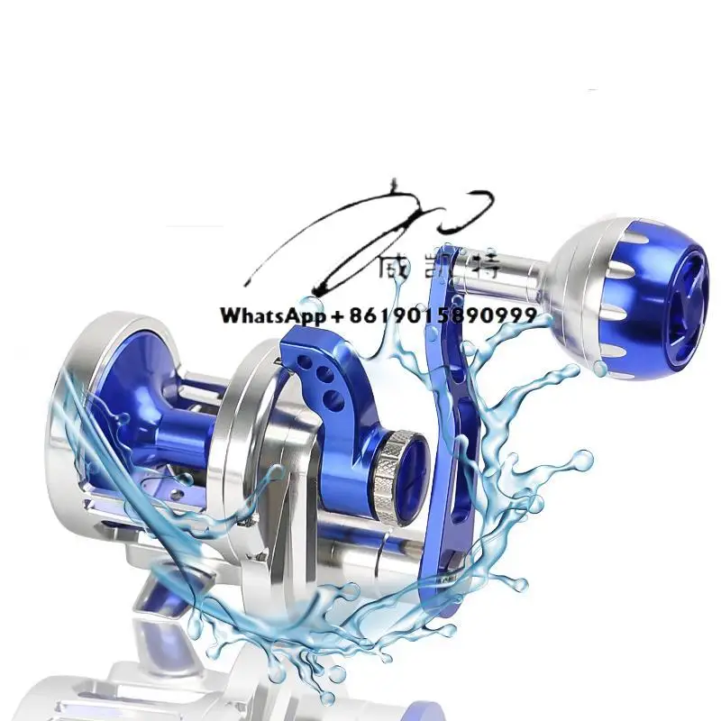 Slow Jigging Reel Gear Ratio 6.3:1 Metal Fishing Reel Sea Boat Overhead Conventional Saltwater Jigging Reel