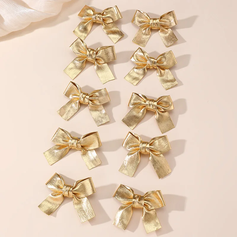 Gold and Silver Bow Hair Clips - Tie Clip Silver avis et prix