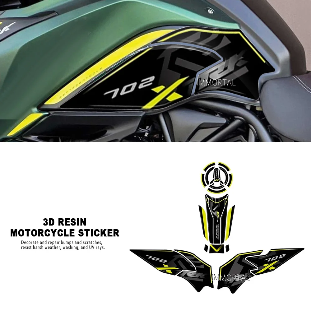 

For Benelli TRK 702X TRK 702 X 2023 Motorcycle Accessories 3D Gel Epoxy Resin Sticker Kit Tank Pad