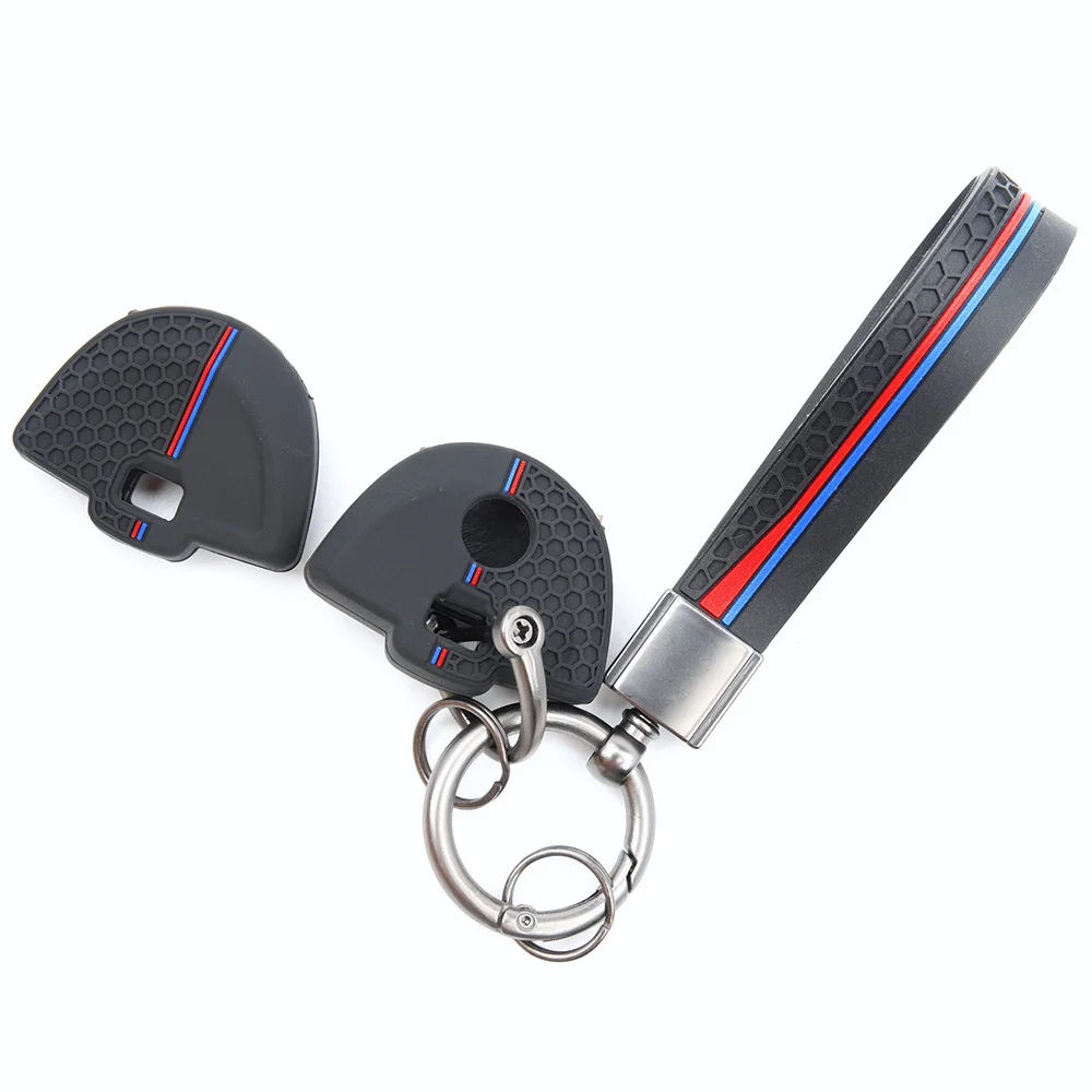 For BMW F750GS F850GS R1200GS R1250GS S1000XR S1000RR G310R G310GS Full Coverage Silicone Key Shell Finger Loop Lanyard