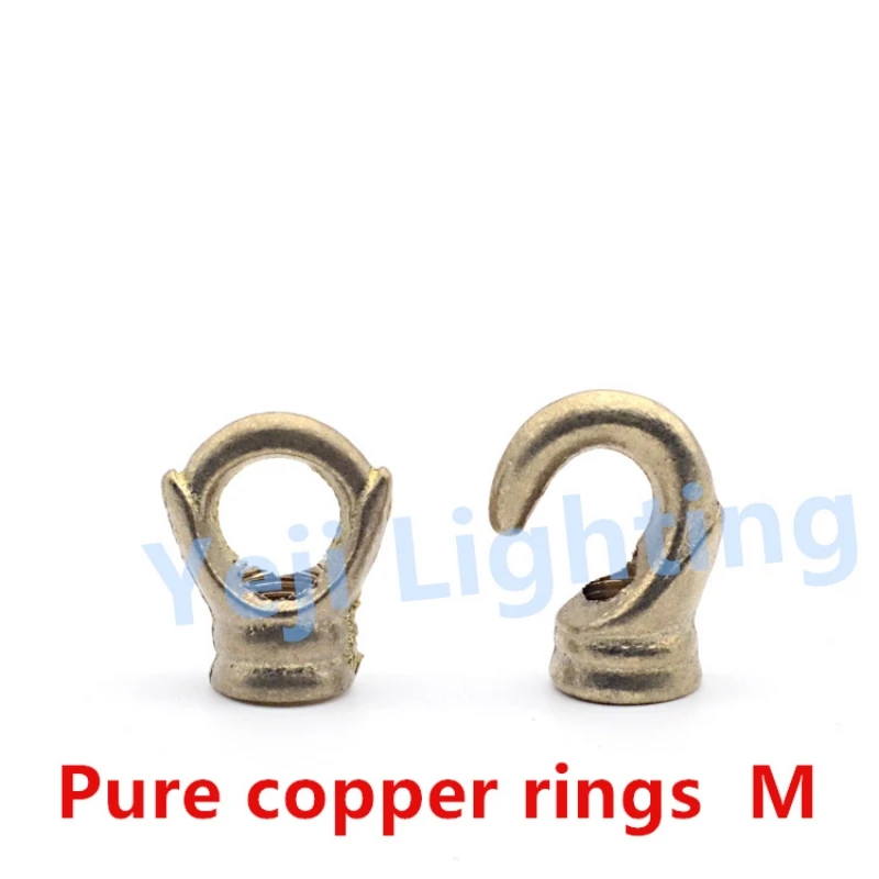 Pure copper closed opening rings brass hook M10 for chandelier ceiling plate ceiling rose retro edison lamp lighting accessories