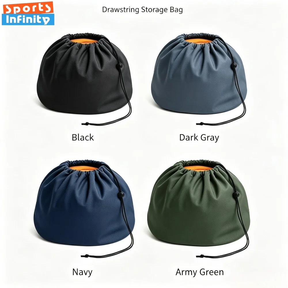 Solid Color Polyester Drawstring Bag Adjustable Cord Lightweight Sports Sack For Basketball Gym Fitness Outdoor Storage
